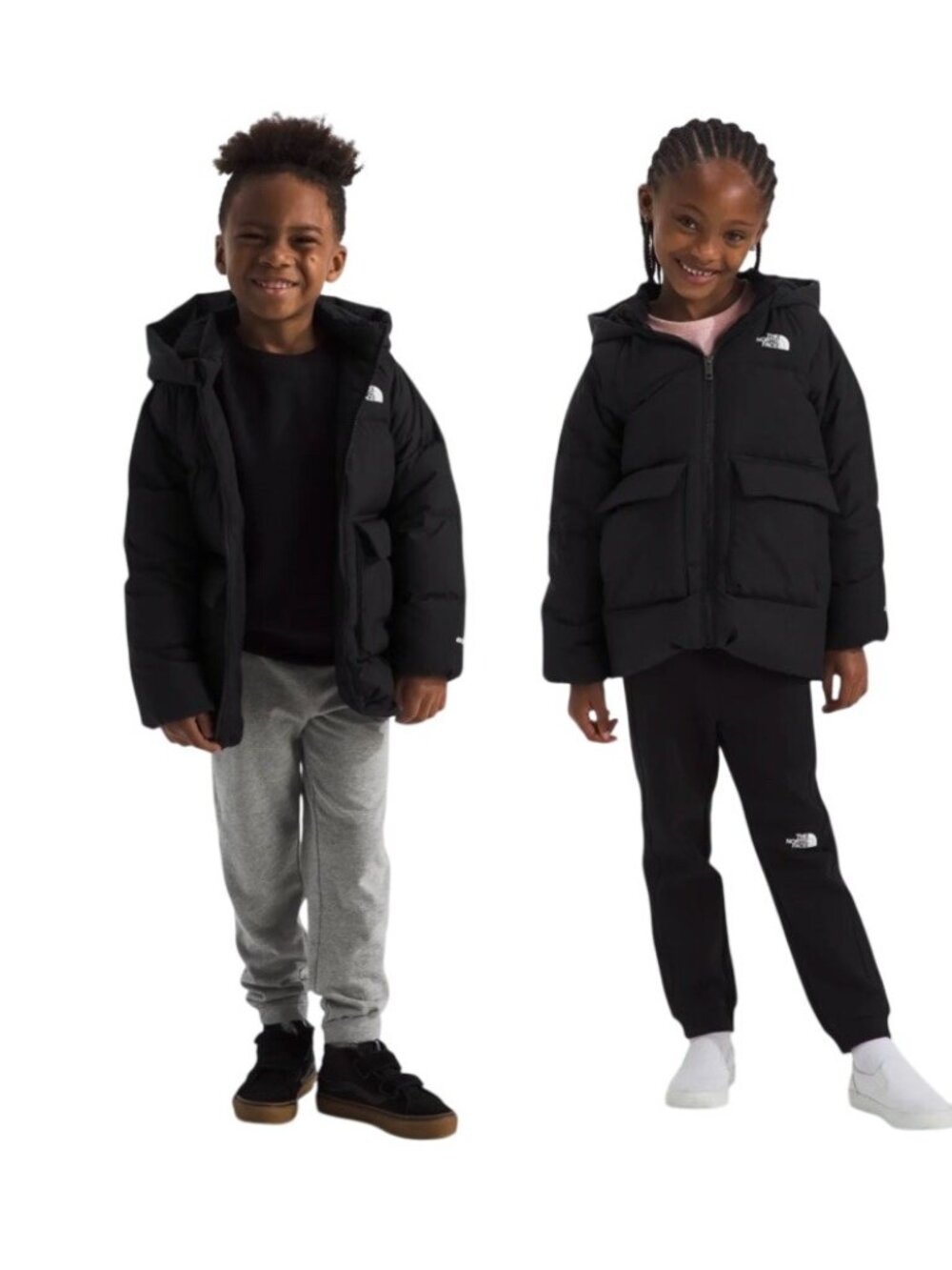 The North Face 600 Kids North Down Fleece Lined Parka Size 3 Hooded Winter Coat